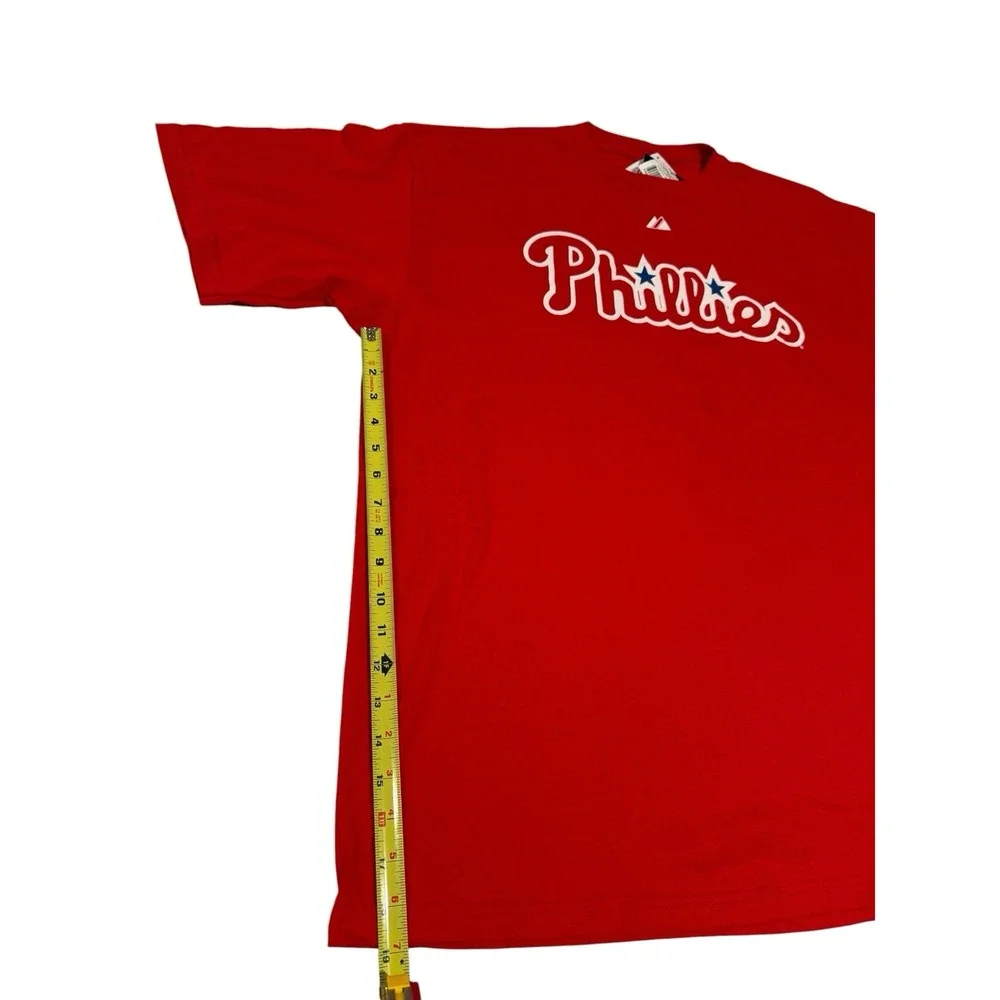 Majestic Philadelphia Phillies #9 Brown Men's XXL Red T-Shirt NWT